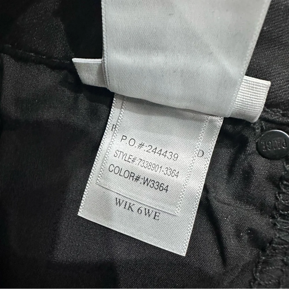 PAIGE coated cheeky high rise skinny jeans in black fog luke size 25